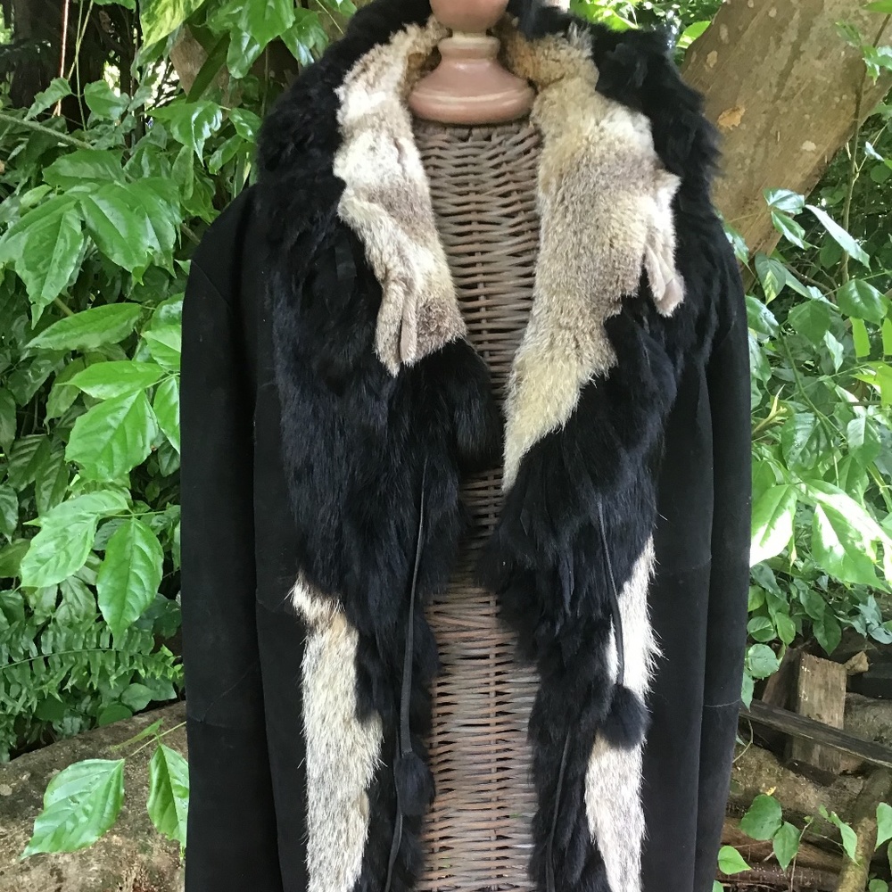 Italian suede and fur Jacket - Picture 4 of 14